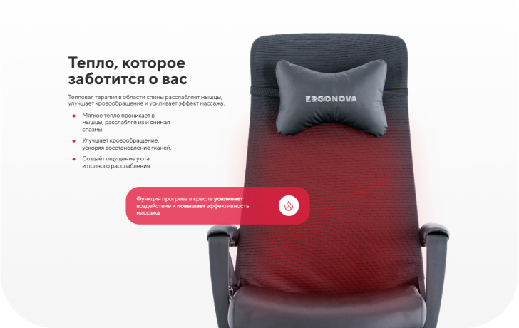 Офисное массажное кресло Ergonova MeWork Black